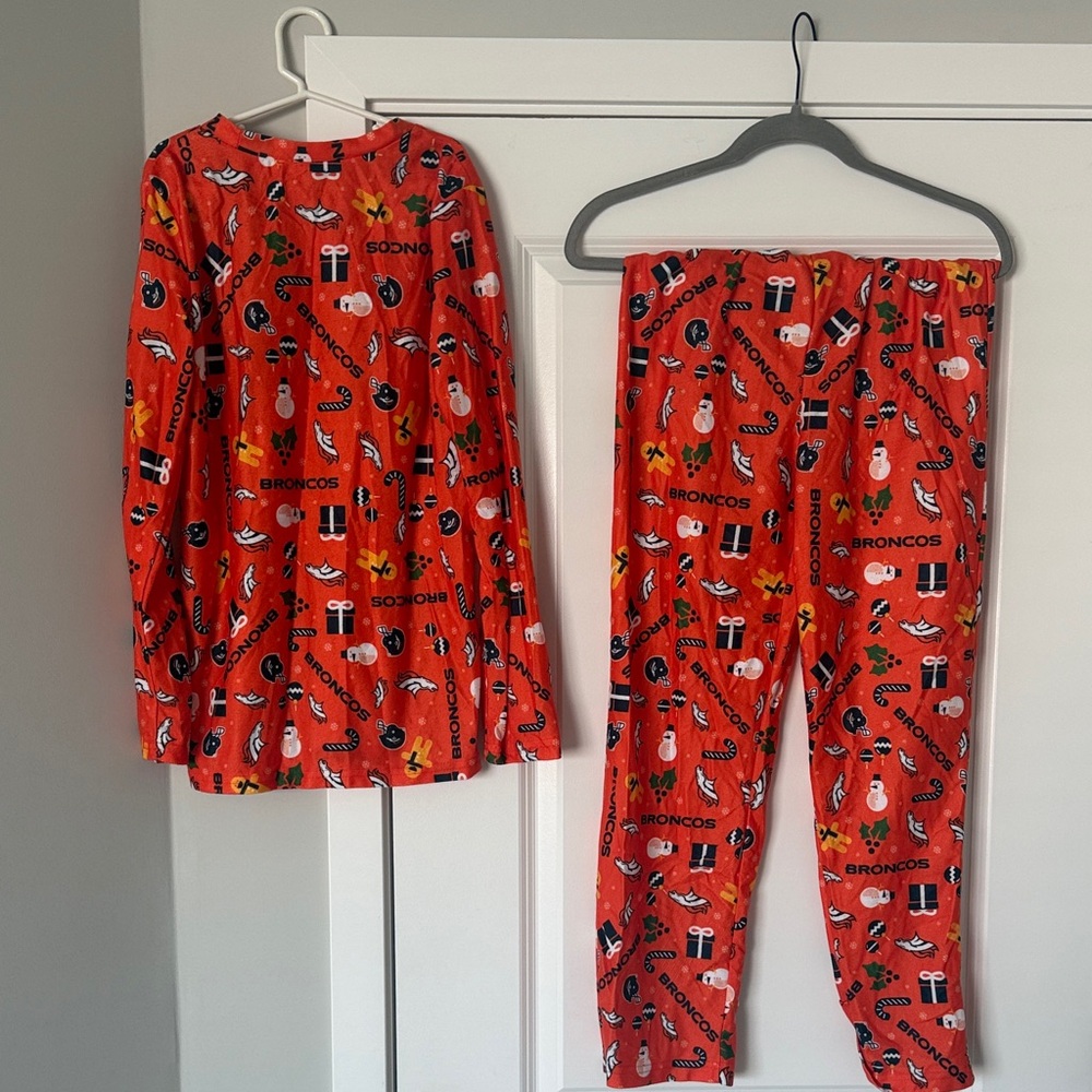 NFL Broncos Kids Pajama Set - Red and Black - Never worn